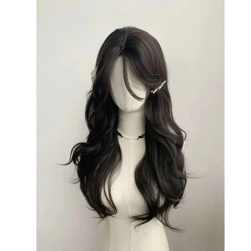 Women' Natural-Looking Long Curly Wig with Rose Net - 26-Inch Volume Density (150%!), Full Head Hairpiece Suitable for Daily Use, Cosplay & Lorelai Hair - Size Fits Most ()
