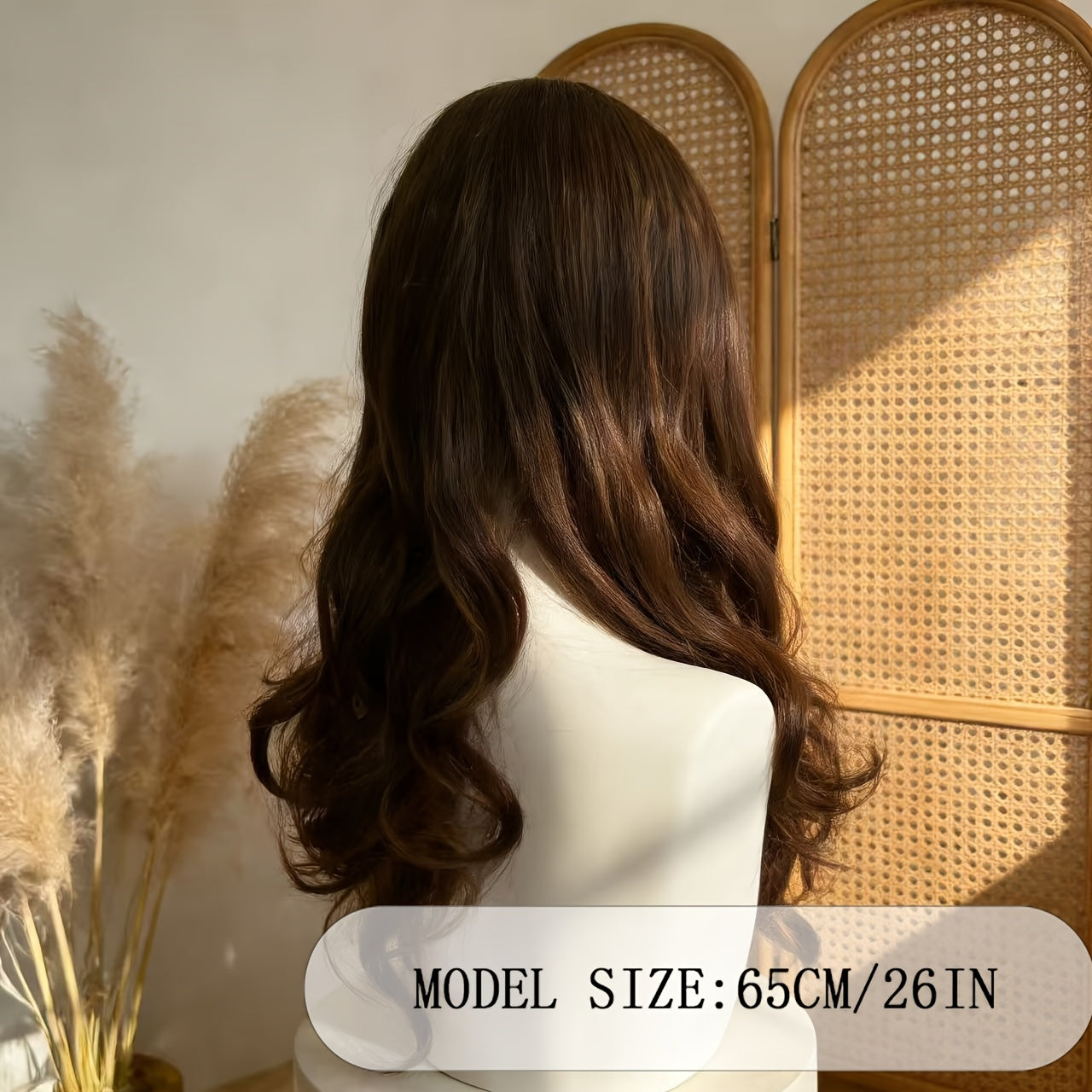 13x4 Lace Front Light Brown Water Wave Wig | 26 Inches, 150% High Density, Versatile for Daily Use, Parties, and Formal Events, Made of High Temperature Fiber