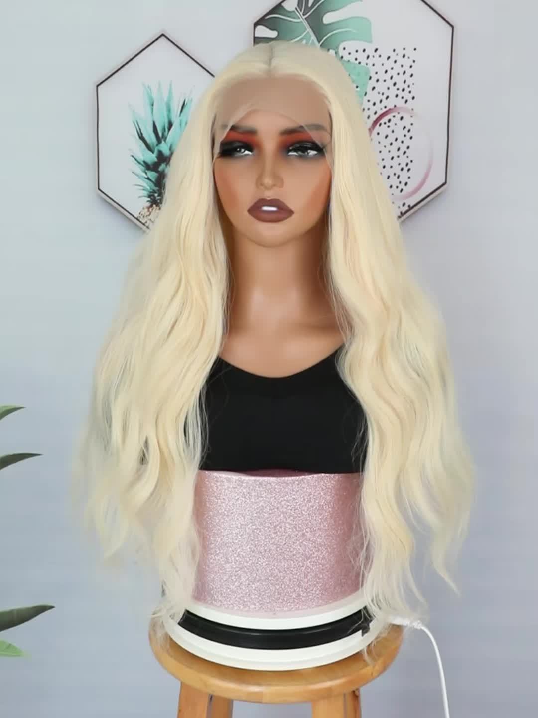 Stunning #613 Blonde Body Wave Lace Front Wig - 26\