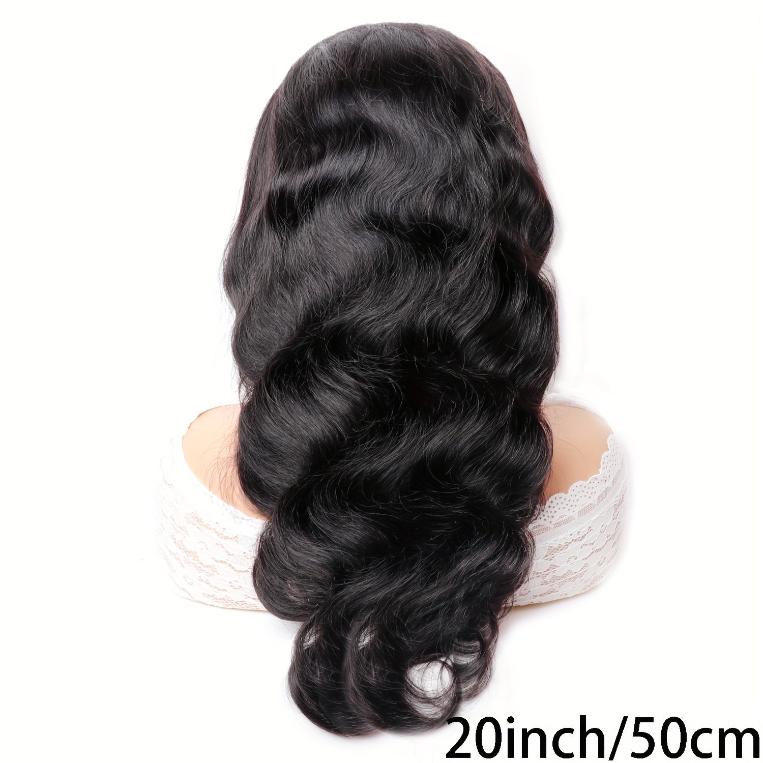 Glueless Body Wave Human Hair Wig with Bangs for Women - Remy Indian Hair, Natural Color 200% Density Machine-Made Full Wig, No Glue for - Application & Maintenance