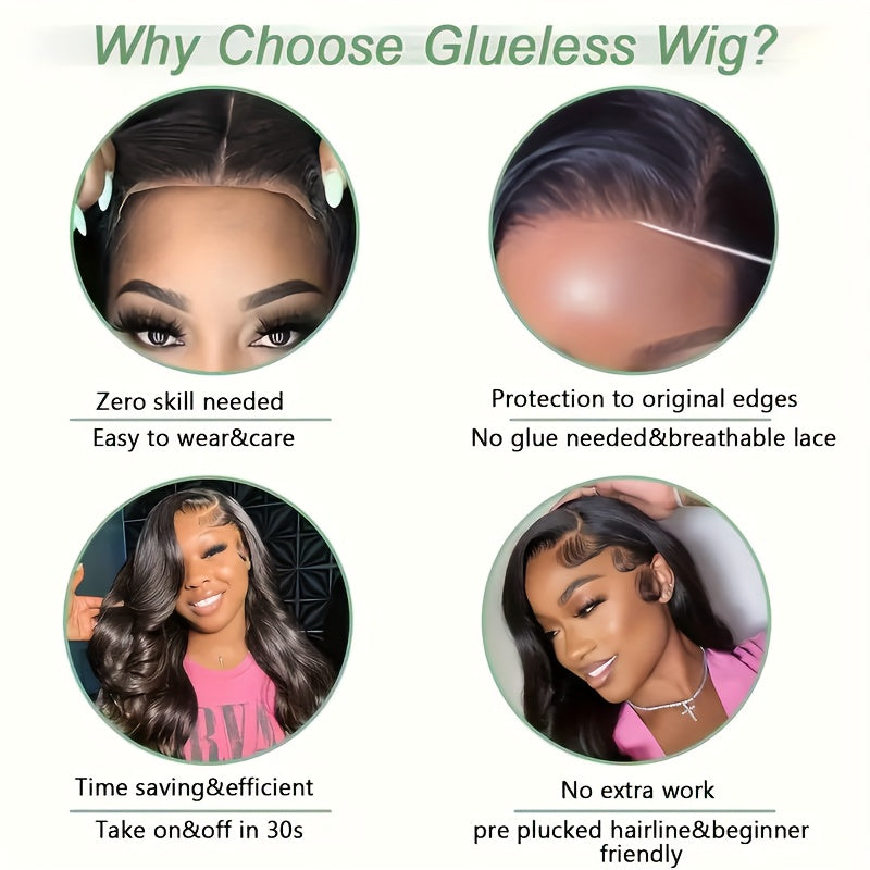 200% Density Glueless Wigs Human Hair Pre Plucked Pre Cut 13x6 Body Wave Lace Front Wigs Human Hair Body Wave Lace Frontal Wigs For Women