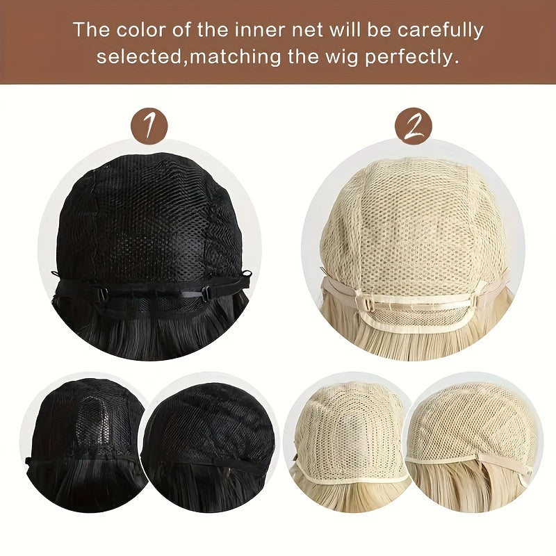 26-inch Light Golden Straight Wig with Bangs - Heat-Resistant Synthetic Fiber Suitable for Daily Wear, Cosplay, Parties & Natural Look Hairpiece, Base Wig for Role-Play, Carnivals, Instant Hairstyle