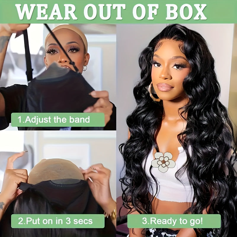 200% Density Glueless Wigs Human Hair Pre Plucked Pre Cut 13x6 Body Wave Lace Front Wigs Human Hair Body Wave Lace Frontal Wigs For Women