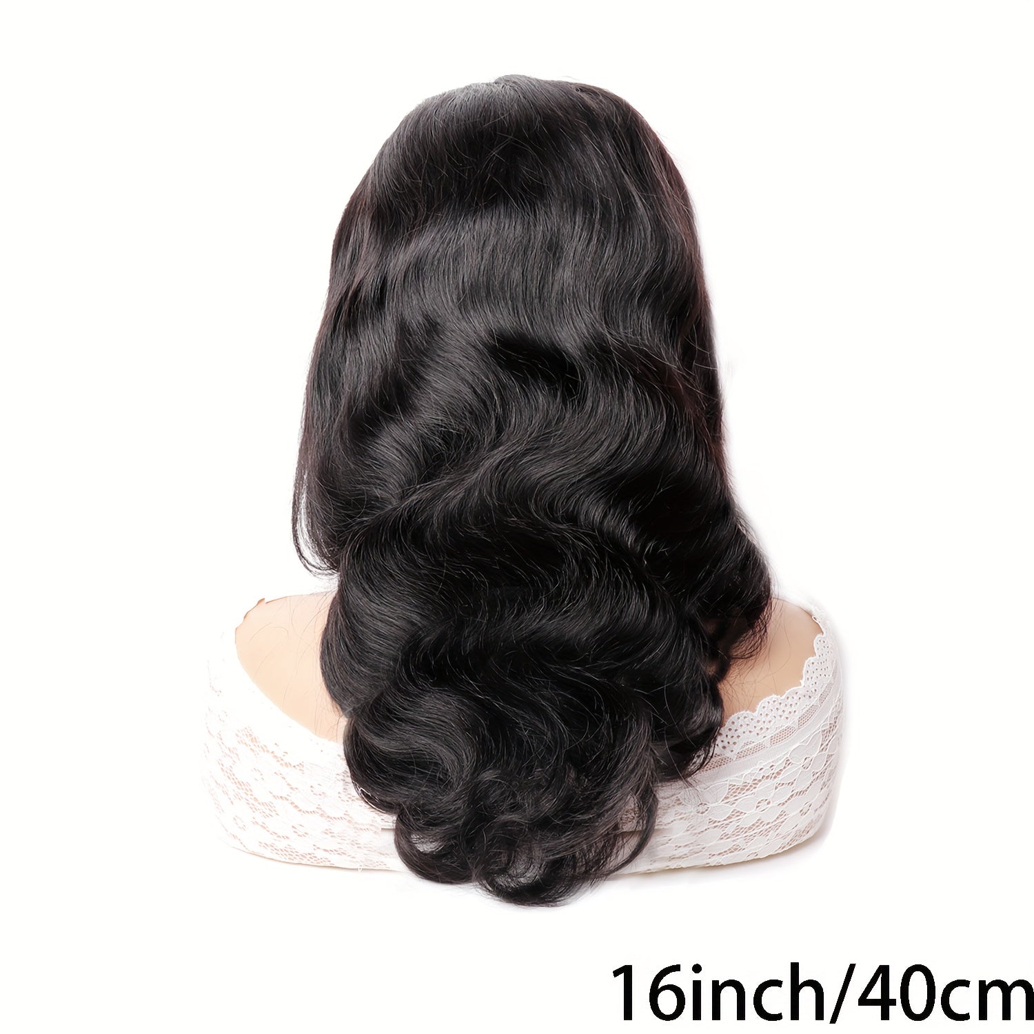Glueless Body Wave Human Hair Wig with Bangs for Women - Remy Indian Hair, Natural Color 200% Density Machine-Made Full Wig, No Glue for - Application & Maintenance