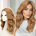 A Long Hairstyle Featuring Gradient Curly Hair for Women, Complemented by a Rose Net Hat Made of High-Temperature Silk, Ideal for Ladies And Girls. This Synthetic Non-Lace Wig Is Perfect for Music Festivals, Role-Playing Events