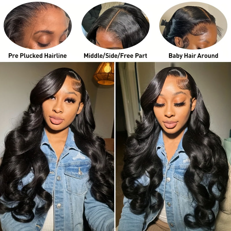 200% Density Glueless Wigs Human Hair Pre Plucked Pre Cut 13x6 Body Wave Lace Front Wigs Human Hair Body Wave Lace Frontal Wigs For Women