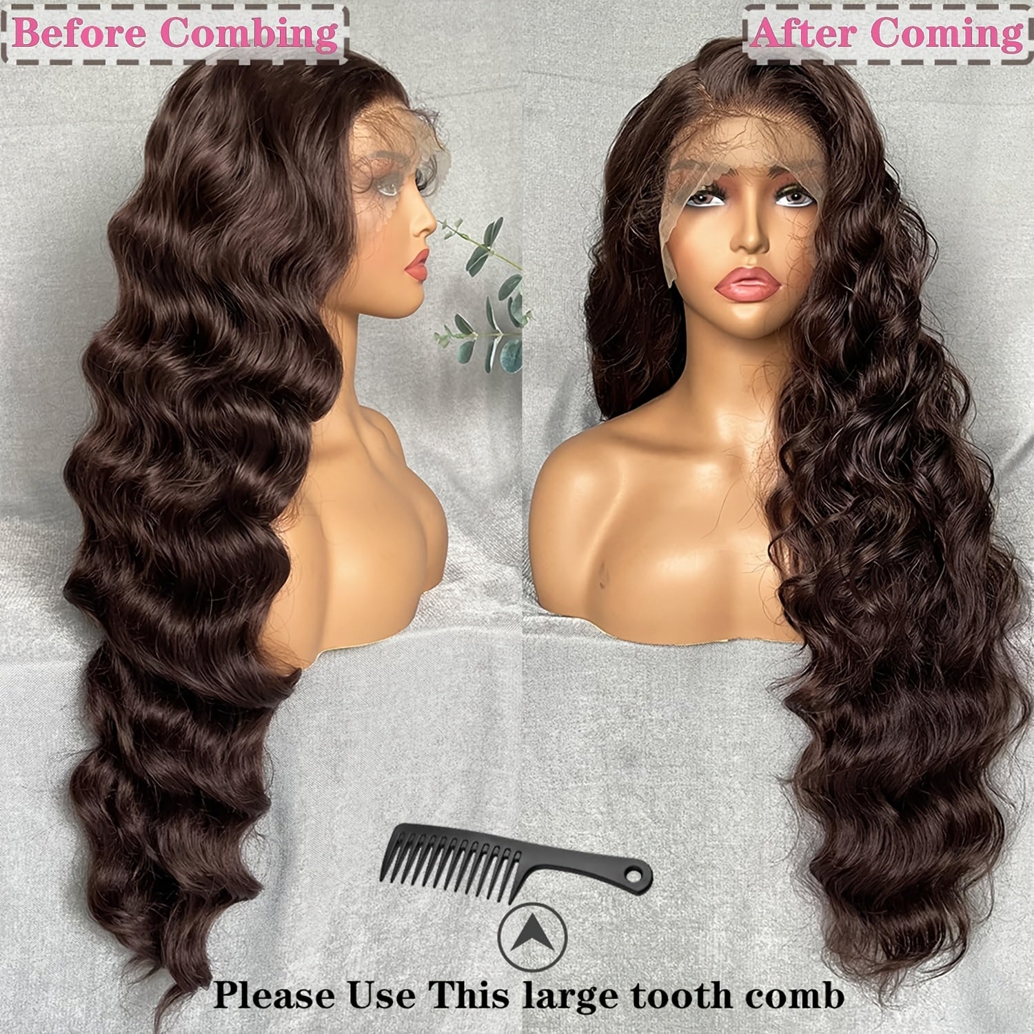 Chocolate Brown Lace Front Wig | 200 Density 13x6 HD Body Wave Human Hair Wig Pre Plucked with Baby Hair, Colored Brown, Unisex-Adult, Brand: Alynn