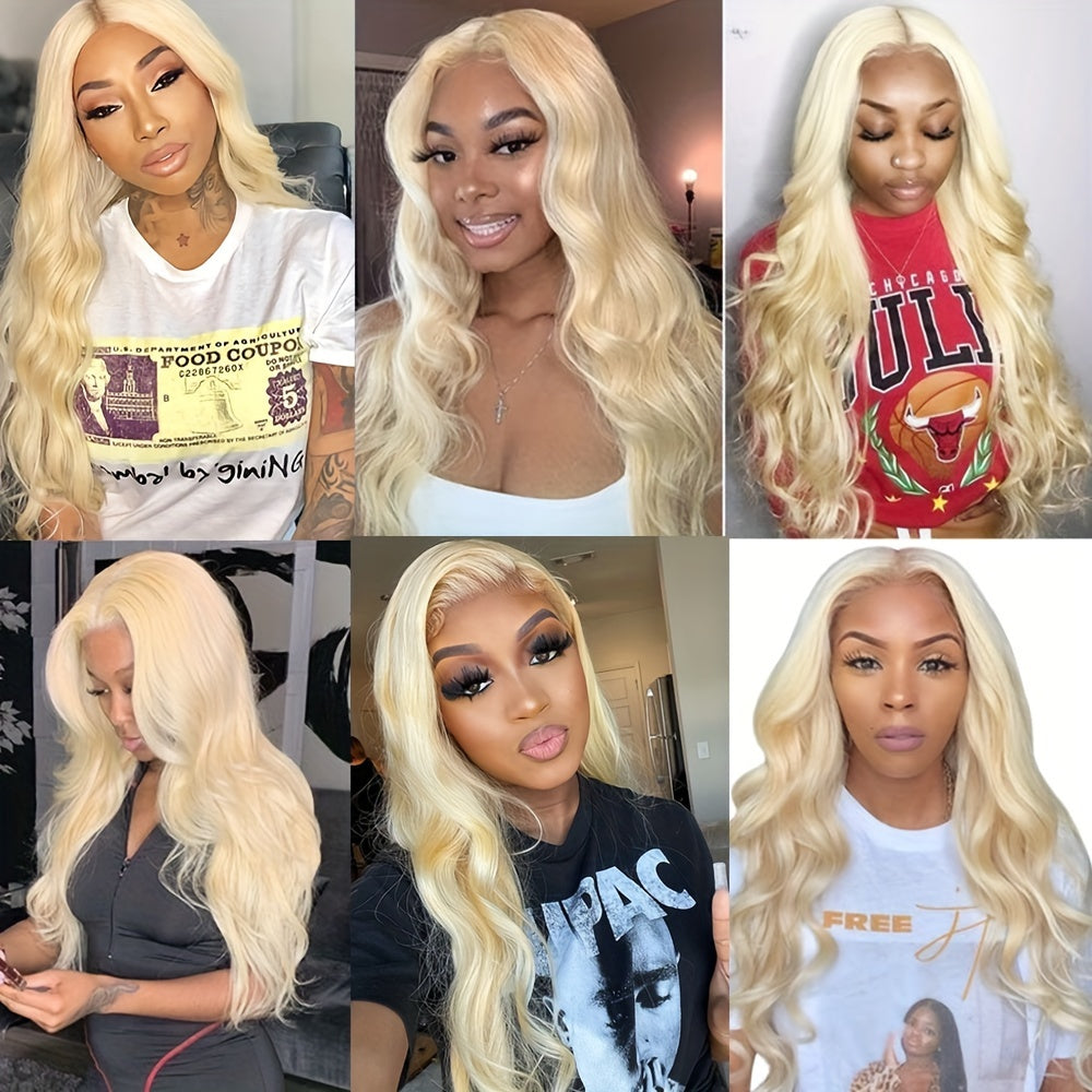 Stunning #613 Blonde Body Wave Lace Front Wig - 26\